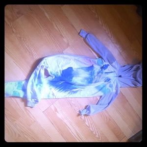 Girls footless hooded pjs size 4/5.